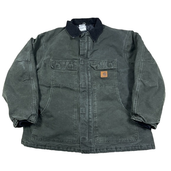 Carhartt Other - Carhartt Arctic Jacket Men XXL 2XL Moss Olive Green Duck Canvas C26 MOS VTG